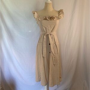 Cupshe Smocked Ruffle Sundress with Belt